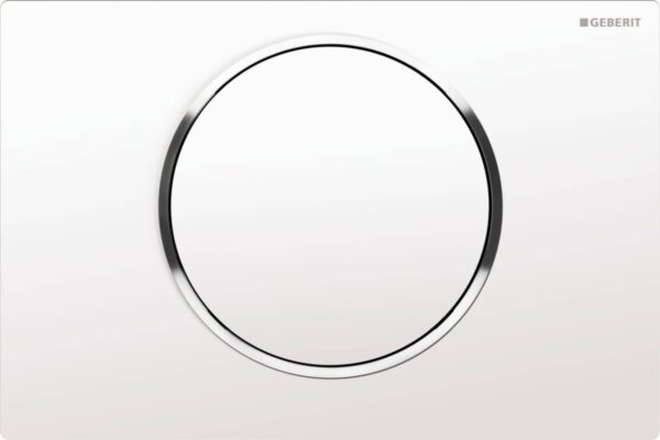 Geberit Sigma 10 bedieningspaneel glans wit/chroom voor Sigma reservoirs 8cm (UP720) en 12cm (UP320)