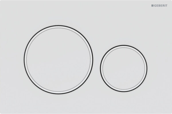 Geberit Sigma 20 bedieningspaneel mat wit voor Sigma reservoirs 8cm (UP720) en 12cm (UP320)