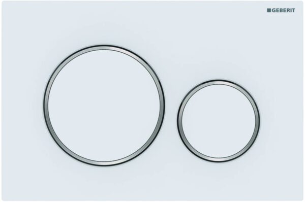 Geberit Sigma 20 bedieningspaneel mat wit/chroom voor Sigma reservoirs 8cm (UP720) en 12cm (UP320)