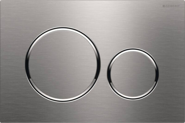 Geberit Sigma 20 bedieningspaneel rvs geborsteld/chroom voor Sigma reservoirs 8cm (UP720) en 12cm (UP320)