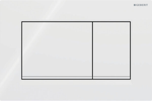 Geberit Sigma 20 (ex Sigma 30) bedieningspaneel glans wit/mat wit voor Sigma reservoirs 8cm (UP720) en 12cm (UP320)