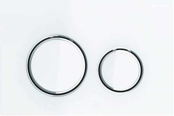 Geberit Sigma 50 (ex Sigma 21) bedieningspaneel glas wit/chroom/glas wit voor Sigma reservoirs 8cm (UP720) en 12cm (UP320)